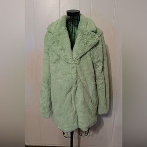 H&M Light Green Teddy Jacket